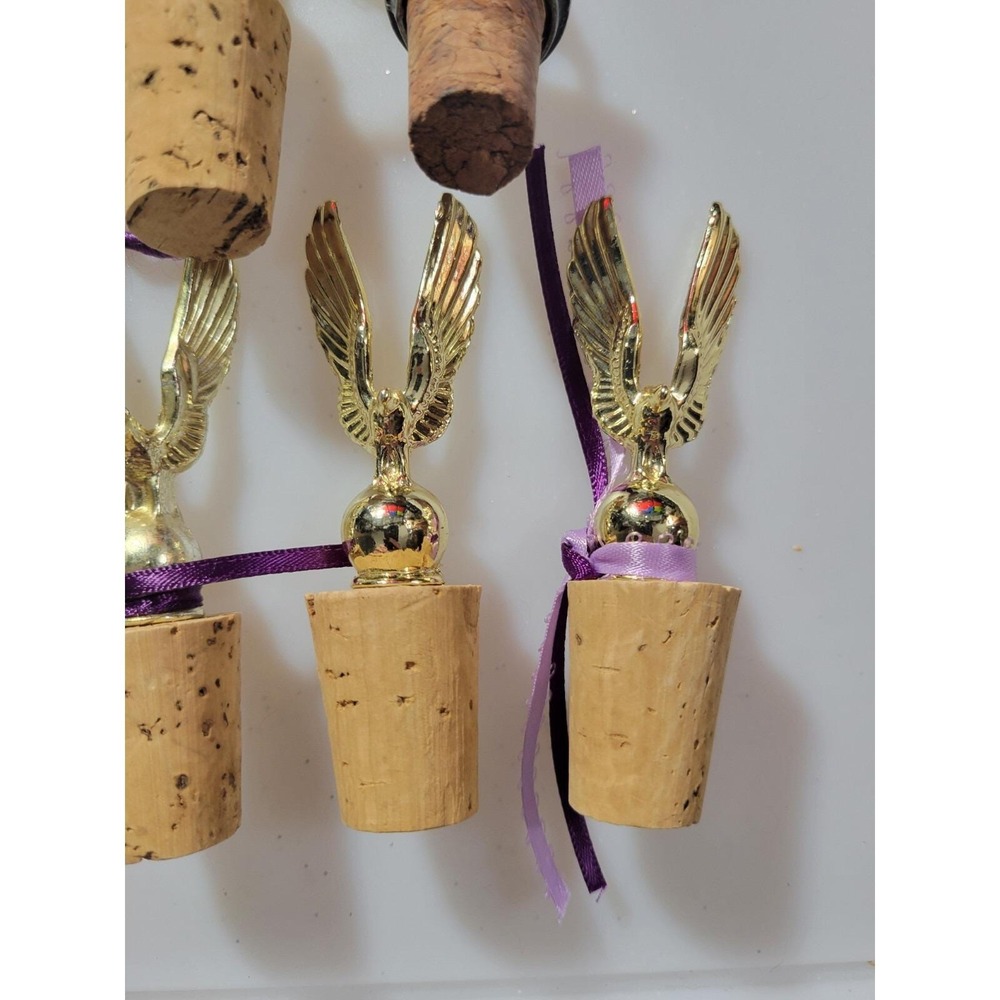 Eagle Hawk Scottish Terrier Cork Bottle Stoppers 5pc Set Collectible Wine Gift - Picture 2 of 5